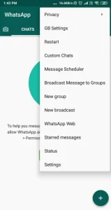 GB Whatsapp Settings